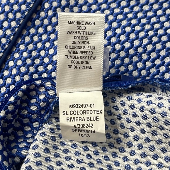 NWT Banana Republic textured Riviera Blue peplum top Size 8 - Picture 10 of 11